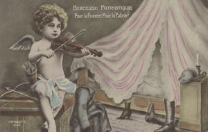 The Patriotic Lullaby (farve litho) af French School
