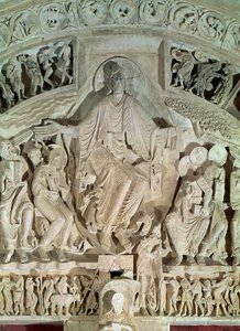 Pinsen, fra centralportalens tympanon, ca. 1120 af French School