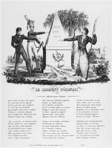 Den polske ed, de polske lancerers sang, ca. 1830 af French School