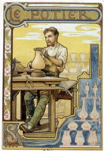 The Potter - chromo. af French School