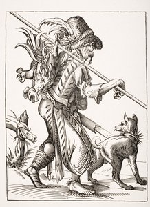 The Poulterer, efter en illustration fra det 16. århundrede tegnet og indgraveret af Jost Amman (1539-91) fra 