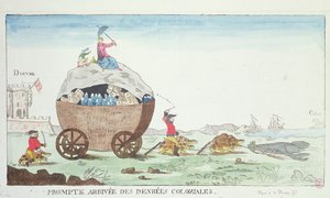 Den hurtige ankomst af koloniale varer, 1807 af French School
