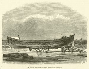 The Quiver, redningsbåd bygget i England (gravering) af French School