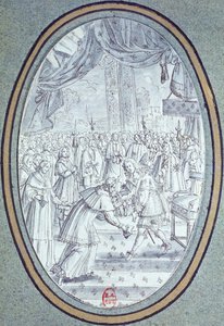 Modtagelsen af kardinal Flavio Chigi (1631-93) af Ludvig XIV (1638-1715) 29. juli 1664 af French School