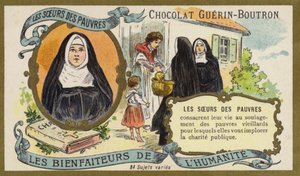 De fattiges søstre (chromolitho) af French School