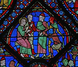 The St James Window: med Almongenes (Hermogines), Filetus og dæmoner (w5) af French School