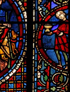 St Lubin-vinduet: donorer - vinmagere (w45) af French School