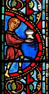 St Lubin-vinduet: donorer - vinmagere (w45) af French School