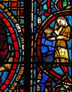 St Lubin-vinduet: donorer - vinmagere (w45) af French School
