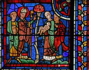 St Martin-vinduet: helgenen genopliver et barn (w20) af French School