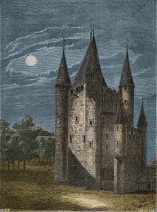 Templet, en middelalderfæstning i Paris - La Tour du Temple, den kongelige families tilbageholdelsessted af French School