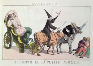 Koppernes triumf, ca. 1804 (farvet radering) af French School