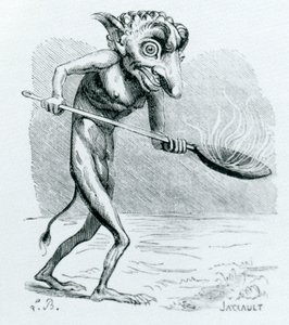 The Ukobach, illustration fra Dictionnaire Infernal af Jacques Albin Simon Collin de Plancy, 1818 af French School