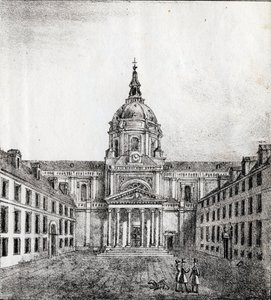 Sorbonne-universitetet - "Alphabet Picturesque des Monumens de Paris" ca. 1840 (kobberstik) af French School