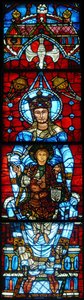 The Virgin and Child: Notre Dame de la Belle Verriere vinduet af French School
