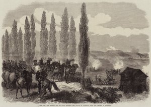 Krigen, kejseren og hans stab ser angrebet på Saarbruck fra Spicherens højder af French School