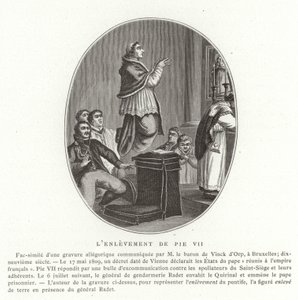 Bortførelsen af pave Pius VII, Rom, 6. juli 1809 af French School
