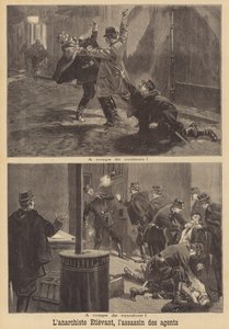 Anarkisten Georges Etievant angriber politibetjente i Paris af French School