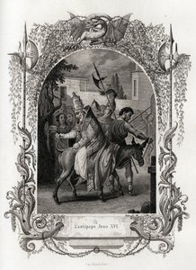 Modpaven Johannes XVI (997 til 998). Gravering til illustration af Histoire des popes af Maurice Lachatre (1814-1900), Librairie du Progres, Paris. af French School