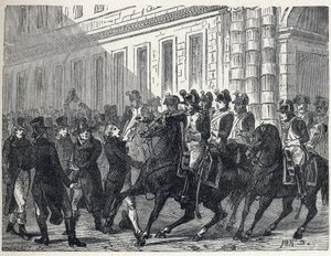 Hæren spredte deputerede under kuppet organiseret af flertallet af direktionen mod royalisterne i Councils of Ancients og Five Cents (Five Cents) den 4. september af French School