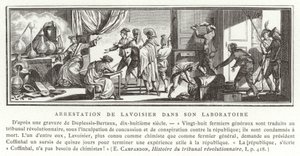Anholdelsen af Antoine Lavoisier i hans laboratorium, 1794 af French School