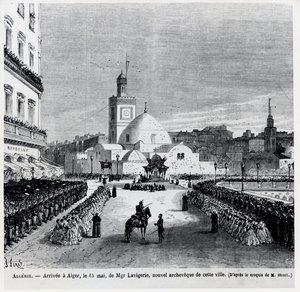 Charles Lavigeries ankomst til Algier, byens nye ærkebiskop, 15. maj 1867 af French School
