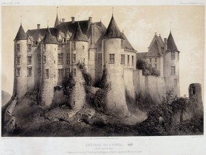 Slottet Luynes - Litografi af French School