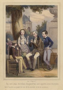 Die Kinder von heute, bestimmt für große Dinge in den Bereichen Moral und Wissenschaft