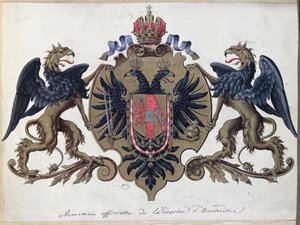 Det østrigske imperiums våbenskjold før 1867 af French School