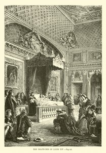 Ludvig XIVs dødsleje af French School