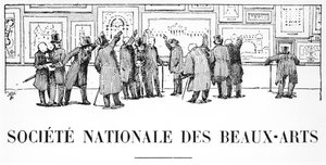 Afdelingen for arkitektur, Societe Nationale des Beaux-Arts, Salon af 1910, illustration fra LArchitecture, 1910 af French School