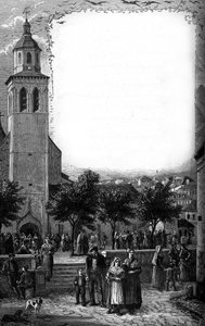 Familien til Bernadette Soubirous (1844-1879) i Lourdes, Hautes Pyrenees (65) af French School