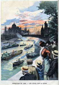 Festerne på noten i Paris under verdensudstillingen i 1900 - i "" Le Petit Parisien"" af French School