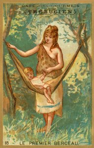 Den første vugge (chromolitho) af French School