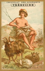 Den første hyrde (chromolitho) af French School