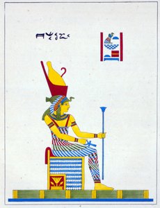 Gudinden Neith, illustration fra Pantheon Egyptien: samling af mytologiske karakterer fra det gamle Egypten af ​​Jean-Francois Champollion, udgivet ca. 1986 af French School