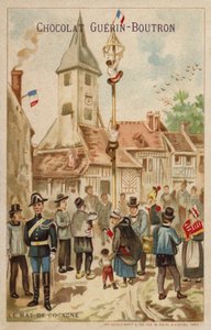 Den fedtede stang (chromolitho) af French School