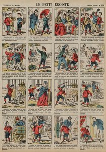 Den lille egoist (farvet indgravering) af French School