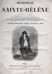 Mindesmærket for Sankt Helene af grev Emmanuel de Las Cases (1766-1842) (Saint Helene) - Napoleon a Sainte-Helene - udgave af 1860 af French School