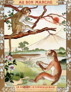 Aben og nødden (Fabel af La Fontaine) - Bon Marché-reklamevignet af French School