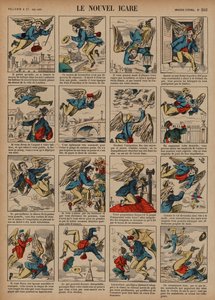 Den nye Icarus (farvet gravering) af French School