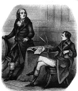 Digteren og dramatikeren Jean Francois (Jean-Francois) Ducis (1733-1816) med Bonaparte (Napoleon 1. af French School