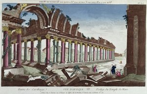 Resterne af Mars-templet blandt ruinerne af Karthago af French School