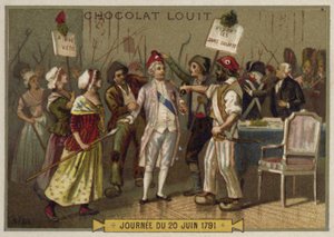 Sans-culotterne invaderer Tuileries-paladset, den franske revolution, 20. juni 1792 af French School