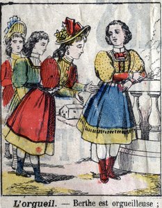 De syv dødssynder: stolthed. Epinal billeddannelse sidst i det 19. århundrede. (I sette peccati o vizi capitali) af French School