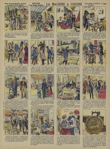 Symaskinen (farve litho) af French School