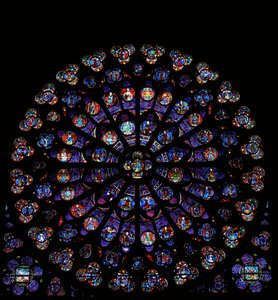 Sydrosenvinduet: en blanding af engle, apostle, martyrer og diverse scener af French School