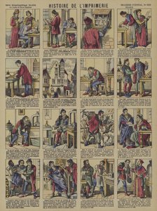 Historien om trykning (farve litho) af French School