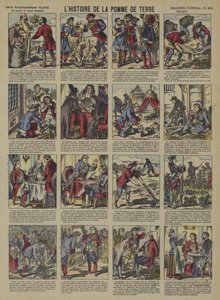 Historien om kartoflen (farve litho) af French School