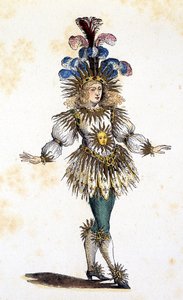 Solkongen i teaterkostume. sd. 1700-tallet af French School